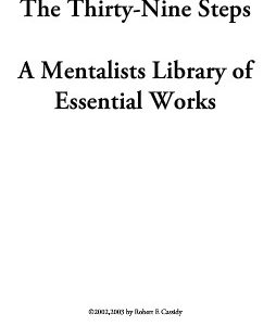 Bob Cassidy - 39 Steps To Mentalism
