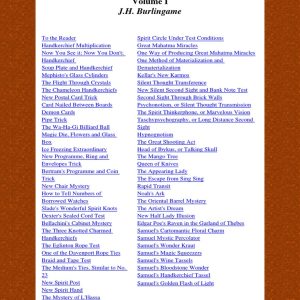 J. H. Burlingame - Tricks in Magic