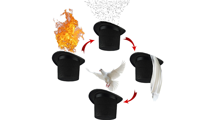 Magic Top Hat (4 effect) by 7 MAGIC