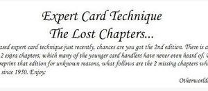 Dai Vernon - Expert Card Technique (The Lost Chapters)