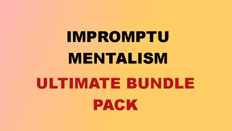 The Ultimate Mind Reading Bundle Pack by Sujat Mukherjee