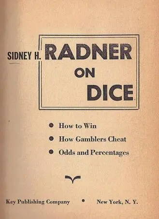 Radner on Dice by Sidney H. Radner
