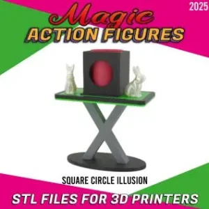 Square Circle Illusion - 3D Printable Action figure CREATIVITY LAB